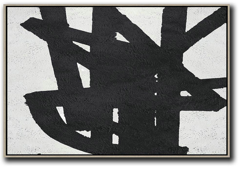 Size Extra Large Abstract Art,Oversized Horizontal Minimal Art On Canvas - Hand Paint Large Art